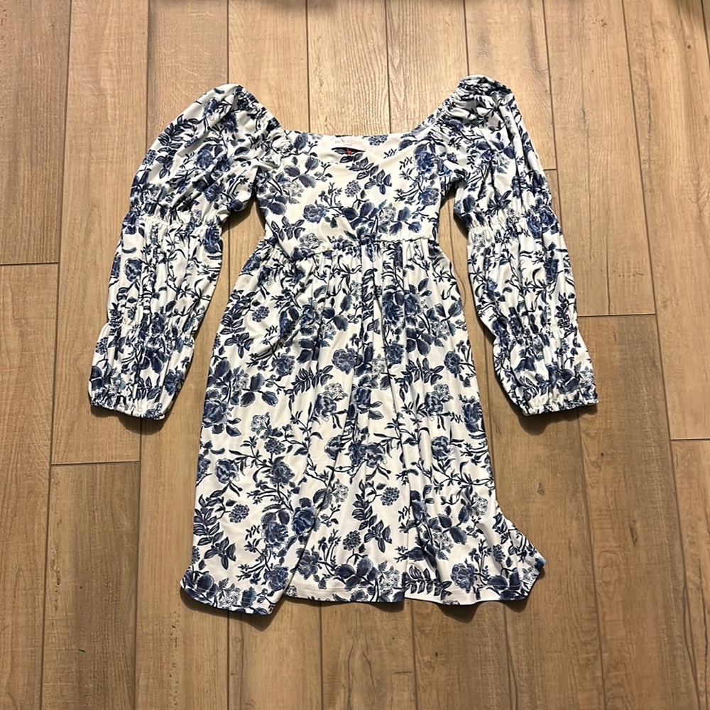 Smith & Quinn Mini Floral Boho Dress Puff Sleeve X Small